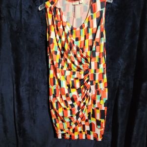 CATO, Multicolor Dress, Size L, Length 37" width 20", Fabric is stretchy